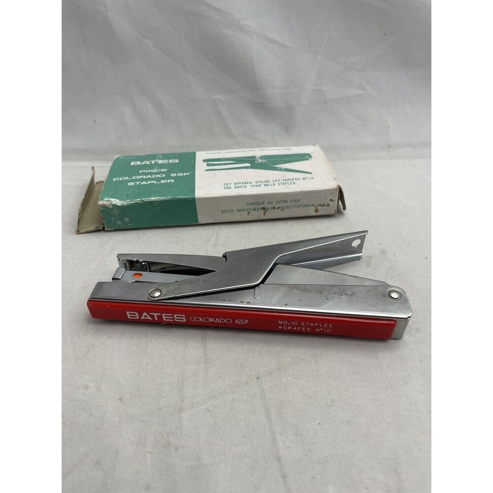 Vintage Bates 65P Pince Colorado Stapler Office